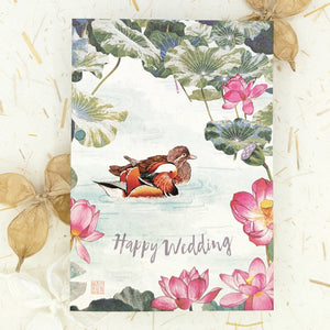 Happy Wedding Ducks - Greeting Card