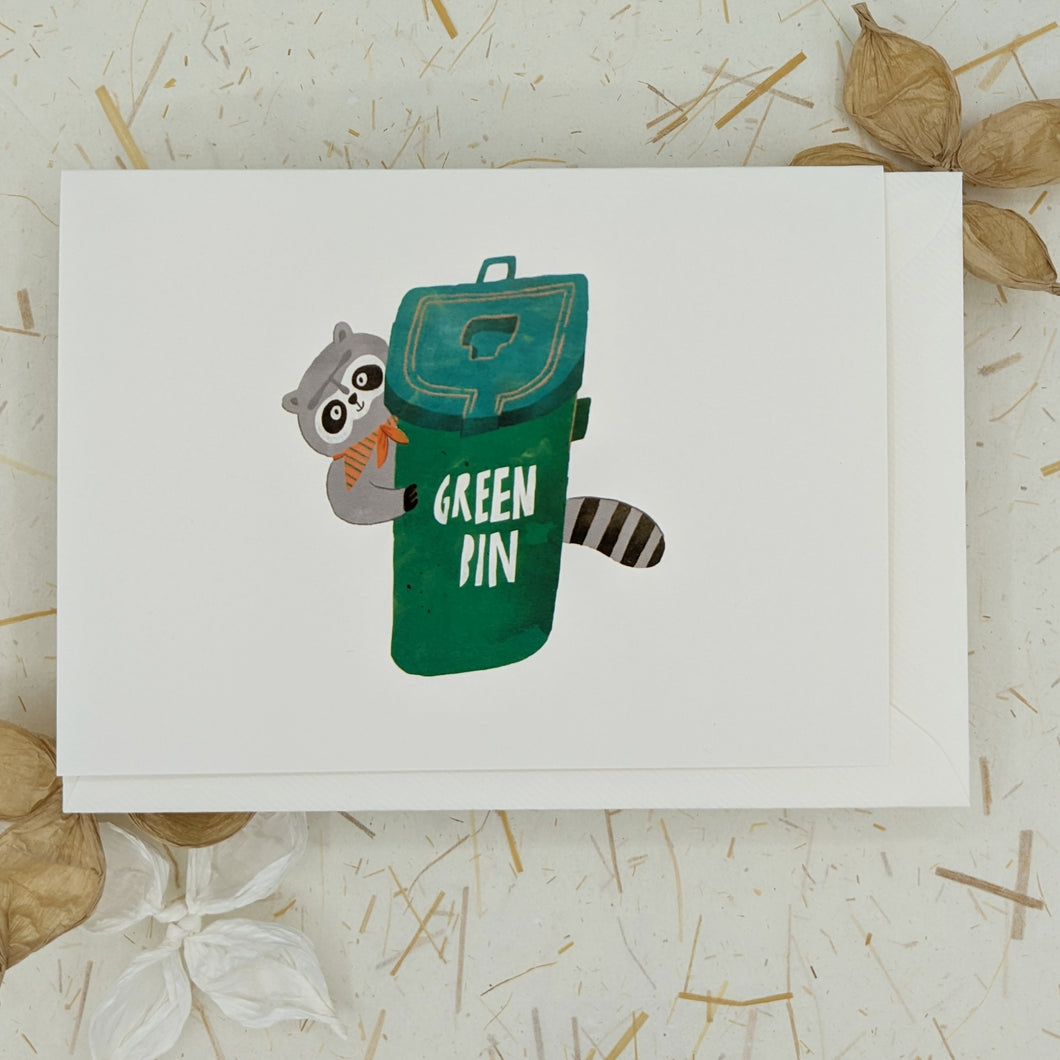 I Love You Raccoon - Greeting Card