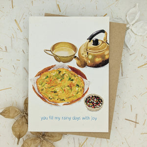 Rainy Day Pajeon - Greeting Card