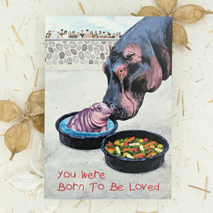 Moo Deng Love - Greeting Card