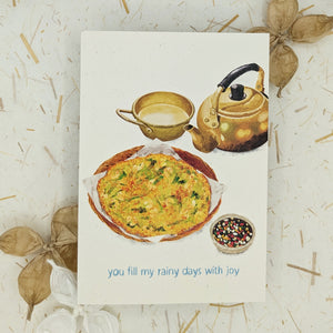 Rainy Day Pajeon - Greeting Card