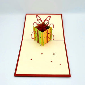 Curly Bow Gift - Pop Up Card