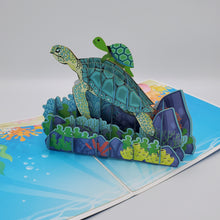 Load image into Gallery viewer, Sea Turtle - Pop Up Card