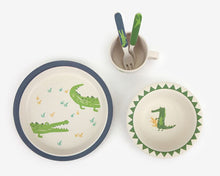 Load image into Gallery viewer, Bamboo Kids Dinner Set ver.2 - Crocodile