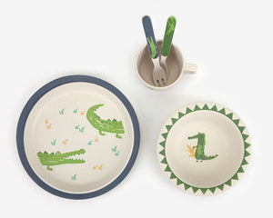 Bamboo Kids Dinner Set ver.2 - Crocodile