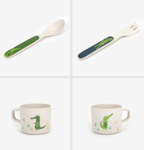 Bamboo Kids Dinner Set ver.2 - Crocodile