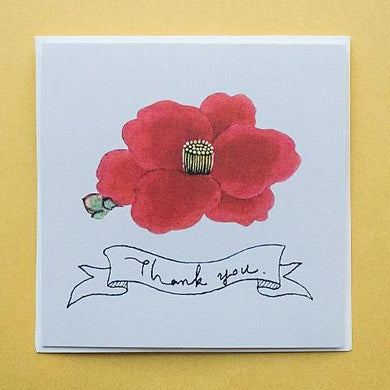 Thank You Camellia - Greeting Card