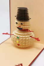 Load image into Gallery viewer, Colourful Buttons Snowman - Pop Up Card