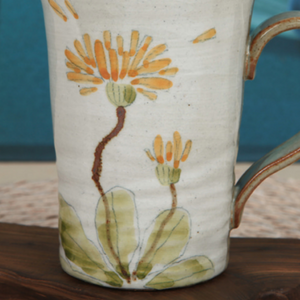 Buncheong Dandelion Ceramic Mug