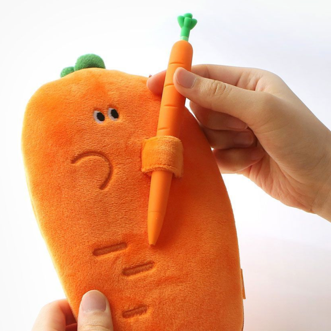 Pinkfoot Dangguni Carrot Friends Cute Rectangle 8" Pencil Case Pen  Pouch
