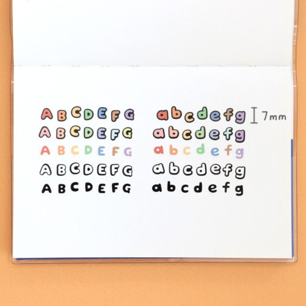 Calligraphy Alphabet Sticker Pack 10sheets / Removable Capital Letter, Small  Letter Stickers / Scrapbooking Stickers / Diary Deco Stickers -  Israel