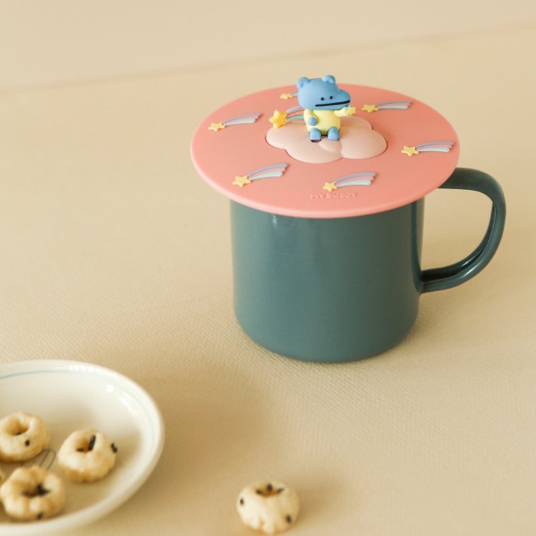 Dailylike Silicone Mug Lid #02 Swimming Hippo