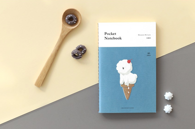 Grid Pocket Notebook - Ice Cream