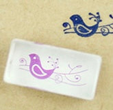 Purple Bird Crystal Mini Stamp