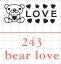 Load image into Gallery viewer, Love Bear Crystal Mini Stamp